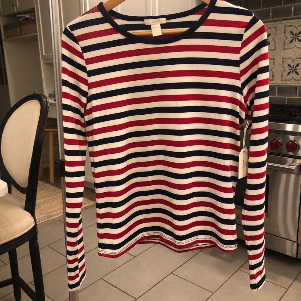 Striped Crew Prep Neck Shirt